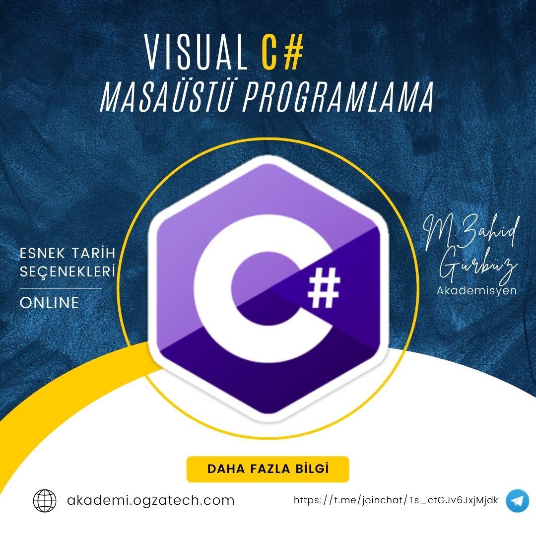 Visual C# ile Masaüstü  uygulama Geliştirme (Başlangıç Seviyesi)